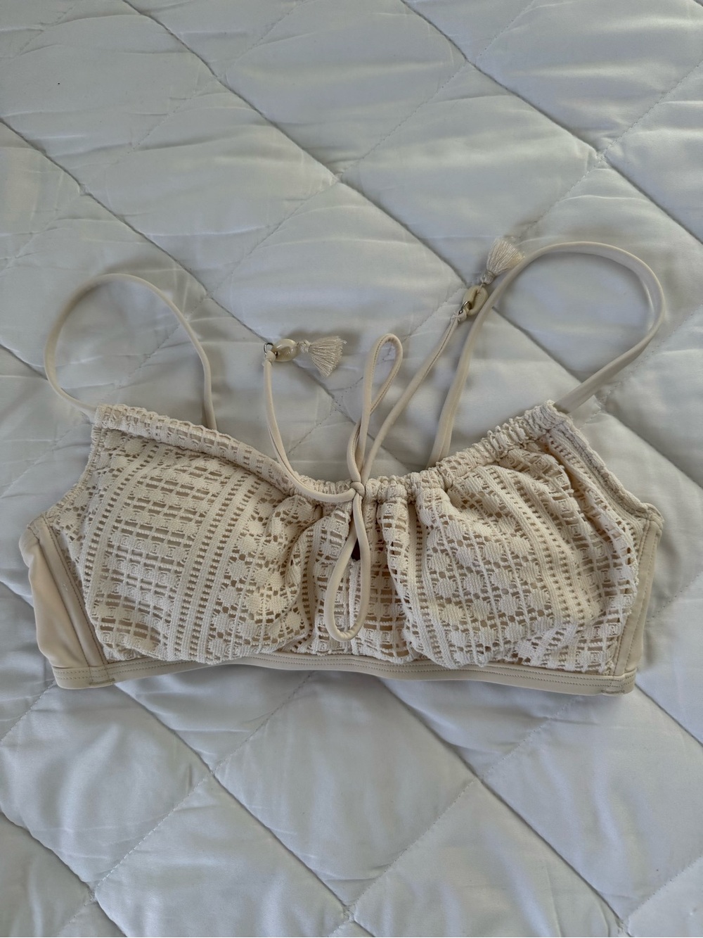 Women’s Wild Fable Crean Crochet Bikini Top